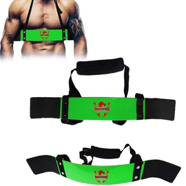 FIGHTSENSE Arm Blaster Biceps Curl Triceps Muscle Isolator Bomber Fitness Gym Workout Training Support Black - Color: Green