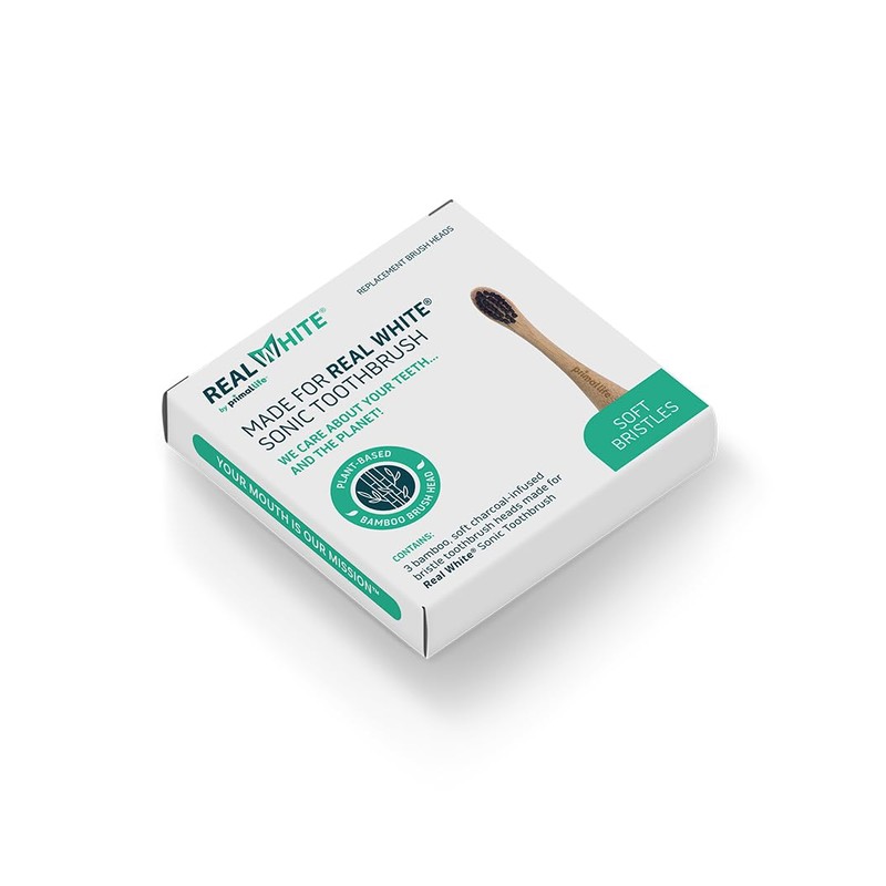 Primal Life Organics - Replacement Real White Sonic Brush Heads,