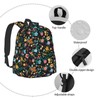 ACDRUING Multi Flowers Waterproof Backpack Adjustable Shoulder Straps Bag Large