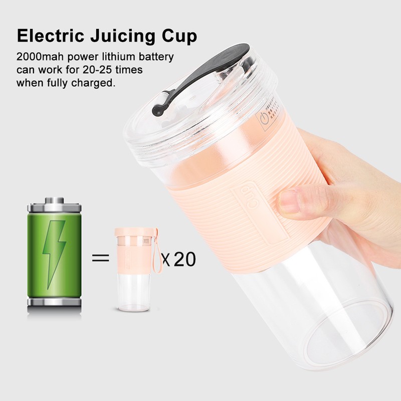 Portable Electric Fruit Juicing Cup Three Leaf Cutter Head Juicer