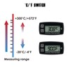 Taikemeti LCD Display Digital Engine Temperature Gauge Thermometer Waterproof Thermometer