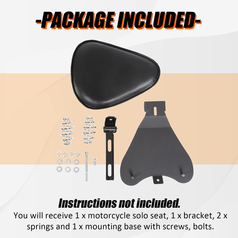 ECOTRIC 3" Solo Seat Spring Bracket Compatible with Harley 48