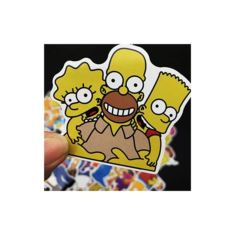 US-Style 50-Piece The Simpsons Stickers - Waterproof Decals for Cars