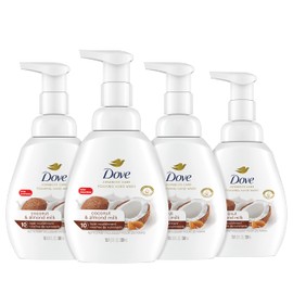 Dove Dove Foaming Hand Wash Coconut & Almond Milk Pack of 4 Protects Skin from Dryness, More Moisturizers than the Leading Ordinary Hand Soap, 10.1 oz