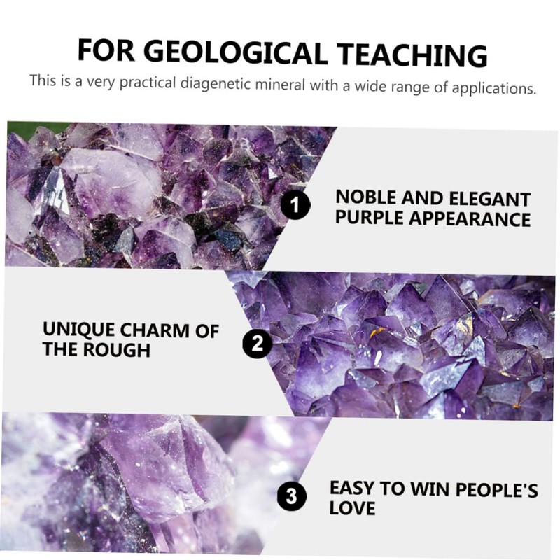 KICHOUSE 100g Amethyst Rough Ore Specimen for Teaching and Collection