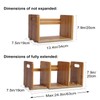 Jaycomey Bamboo Desktop Bookshelf, Expandable Desktop Organizer Bookcase, Small Display