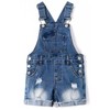 KIDSCOOL SPACE Girls Denim Overall Shorts,Little Big Boys Jean Overalls,Blue,13-14