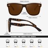 LINVO Trendy Polarized Mirrored Sunglasses Men Womens, Flat One Piece