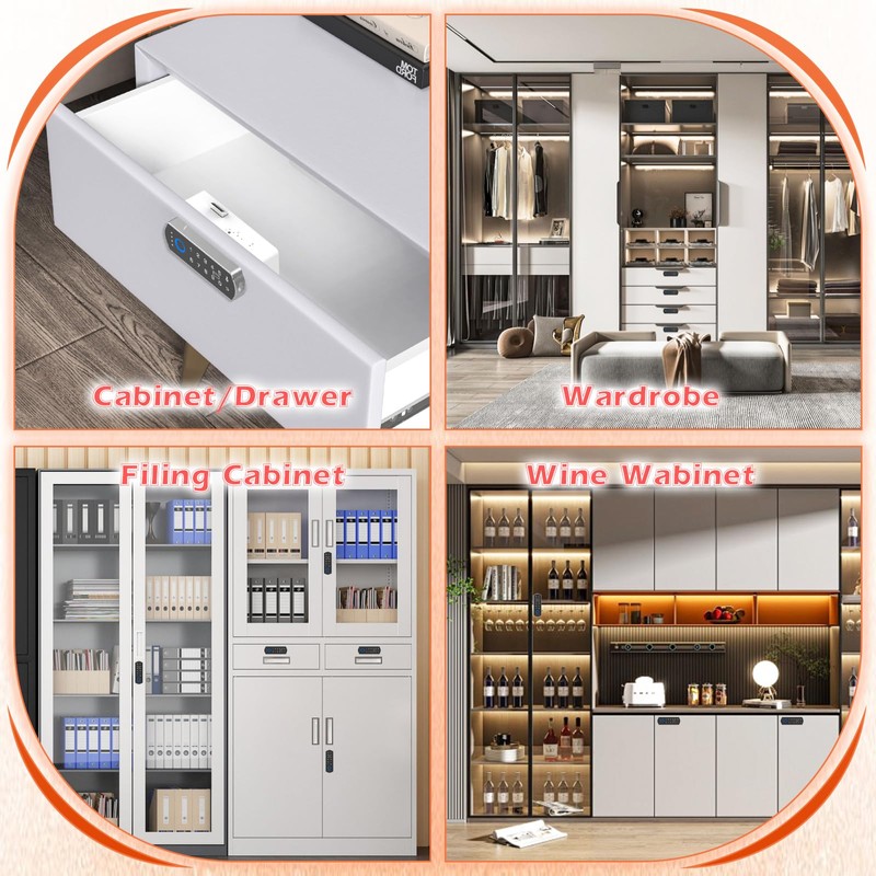 Eseesmart Smart Cabinet Lock, Magnetic Digital Electronic RFID Keyless Bluetooth