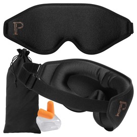 Primalea Eyelash Protection Sleep Mask Extra Deep Zero Pressure 3D Eyelash Extension Sleeping Mask 100% Light Blocking Blackout Night Blindfold Side Sleeper Design for Lashes