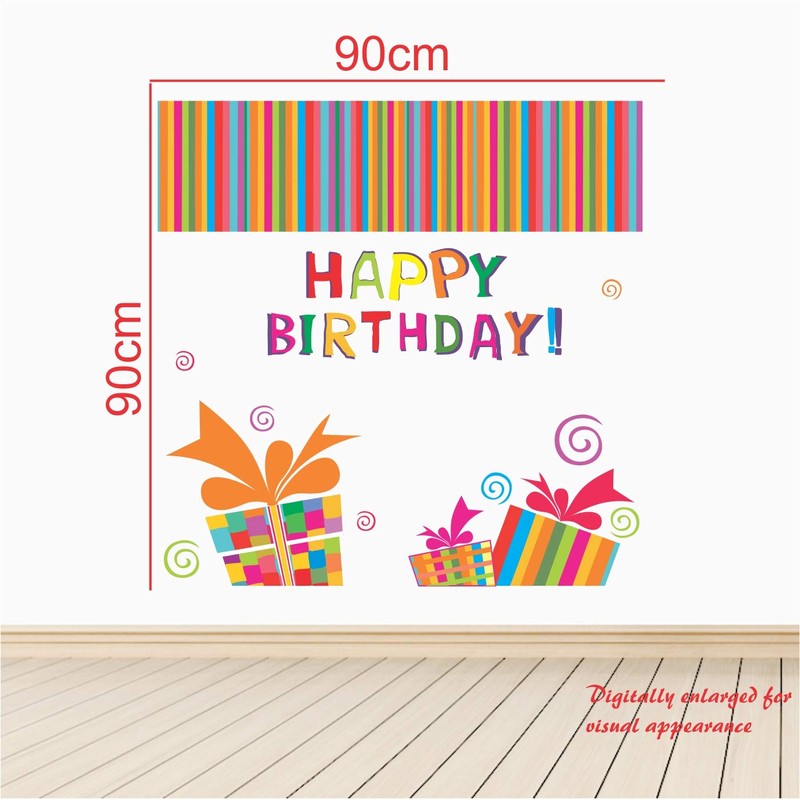 StickMe 'Happy Birthday Decorative - Creative - Colorful - Wall