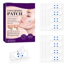 60 Pcs Invisible Face Lift Tape, Face Tape Lifting Waterproof Face Stickers, Instant Makeup Face Uplift Tools, Facial Lift Strips for Instant Facial Uplift, Wrinkle Hide & Double Chin Reduction