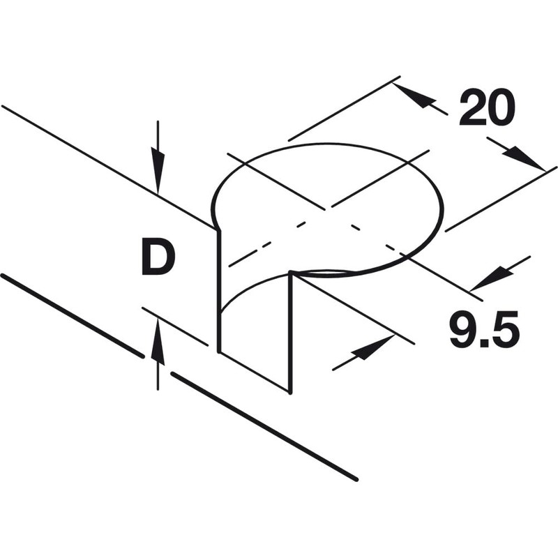 Rafix Furniture Connectors with Bolts (20 Pieces) for 19mm Wood,
