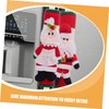 TEHAUX 4pcs Santa Claus Fridge Handle Covers Christmas Kitchen Decorations