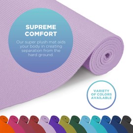 Bean Products Extra Thick Monster Yoga Mat | 6mm (Â¼â) Thick x 72â L x 24â W | Larger, Thicker & More Comfortable | Non-Toxic, SGS Certified | Non-Skid & Non-Slip Eco Friendly Exercise Gym Mat | Cardinal