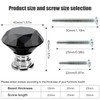10 Pack Drawer Knobs, 40mm Diamond Shaped Crystal Glass Cabinet