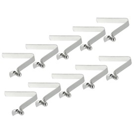 PATIKIL 5x3mm Kayak Paddle Snaps, 10 Pack Tent Pole Clips Steel V Shaped Single Pin Push Button Spring Clips Lock Tube Pole Clips for Camping Awning