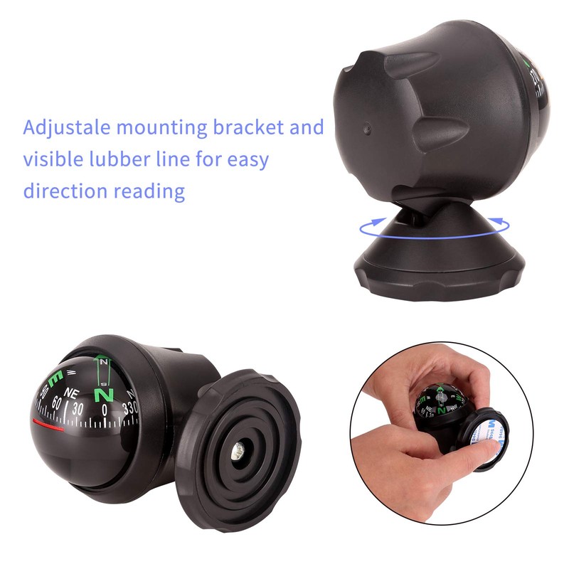 10L0L Universal Golf Cart Adjustable Dash Compass for Yamaha,EZGO,Club Car-