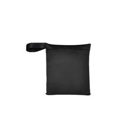 1 x 30 x 22.5 cm wet bag, wet bag, waterproof wet bag with zip, reusable wetbag, swimming items, dirty clothes bag, for swimsuits, beach towel (black)