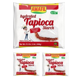 Massa Para Tapioca Brasileira Amafil | Pack 3x500g | Brazilian Hydrated Manioc Starch