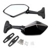 Mokuo Adjustable Motorcycle LED Turn Signal Rearview Mirrors with Front