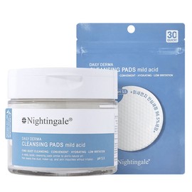 Nightingale Daily Derma Cleansing Pad Mild Acid 70p + ​​10p, 80 sheets, 1 piece / 나이팅게일 데일리 더마 클렌징 패드 마일드 애씨드 70p + 10p, 80매입, 1개