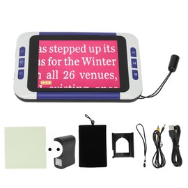Handheld Video Digital Magnifier 26 Color Modes Electronic Reading Aids for Far Near View 2‑48X 110‑240V EU Plug