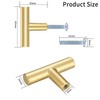 Kigniote 16PCS Cabinet T Bar Handle Gold Drawer Handles Cupboard