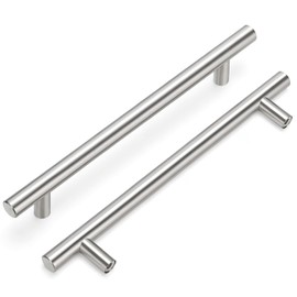 Goldewarm 12 Pack Kitchen Cupboard Door Handles 160mm(6-5/16 inch) Hole Center Wardrobe Door Handles Brushed Nickel Drawer Pulls Stainless Steel Suitable for Kitchen, Living Room and Bedroom
