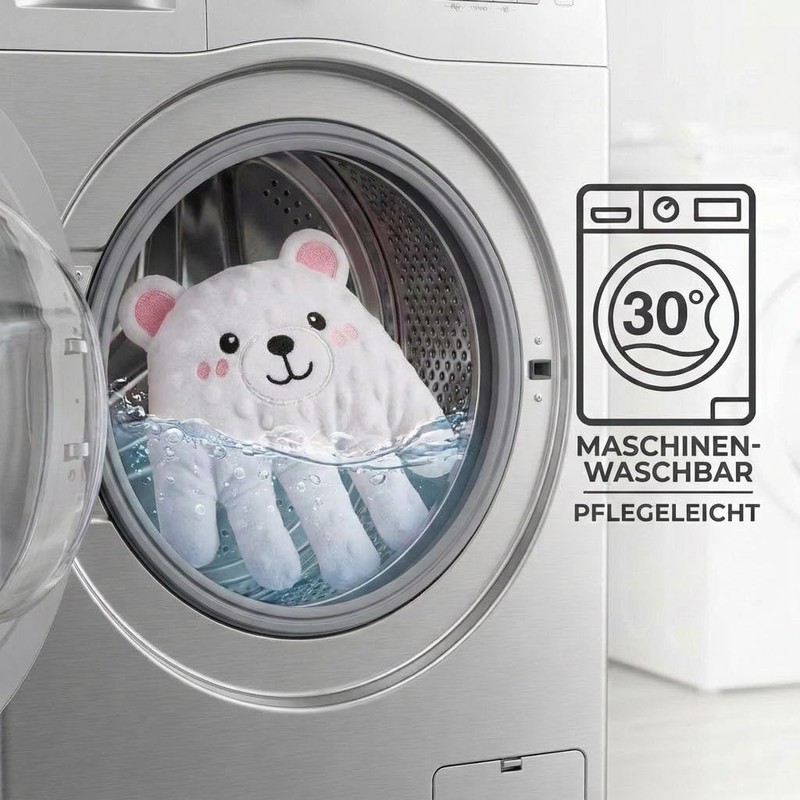 H.V. 3-in-1 White Bear, Plush Toy with Motion Function and