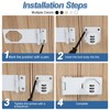 sourcing map Password Rotary Hasp Locks, Mechanical Cabinet Combination Latch