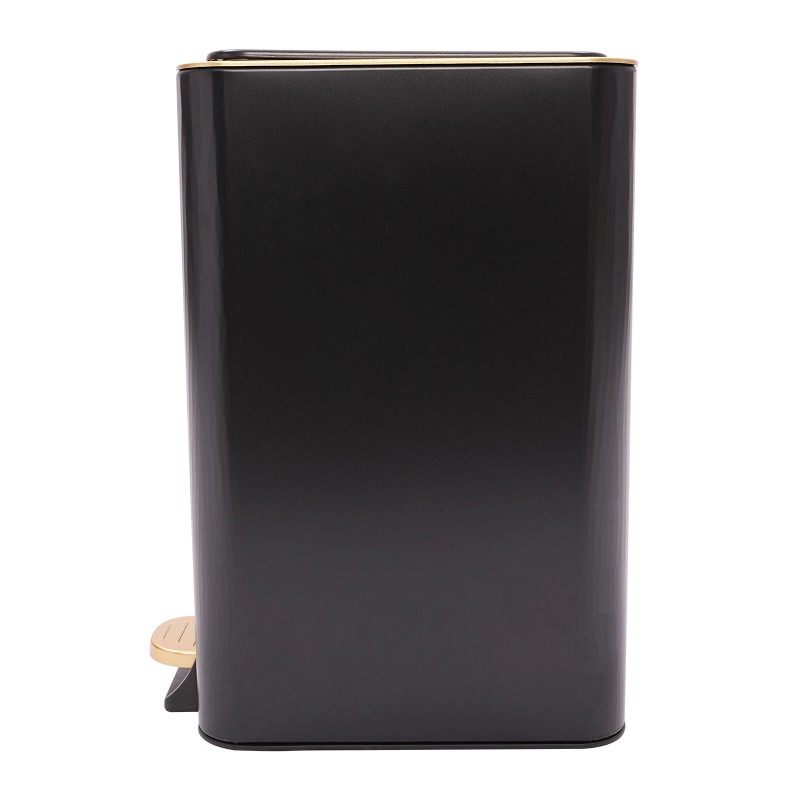 12L Bathroom Trash Can Carbon Steel Step On Kitchen Garbage