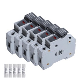 shengbowi Solar/Photovoltaic Fuse Holder PV DC1000V 32A 35mm DIN Rail Mount Cylindrical Base Single Mount Solar Photovoltaic Fuses Link System Protection