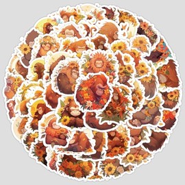 50Pcs Orangutan Stickers for Car,Helmet,Water Bottle,Scrapbook,Laptop,Bike,Luggage,Computer,Phone, Cute Animal Vinyl Sticker,Boys Children Gift,Cartoon Gorilla Aesthetic Waterproof Graffiti Decal