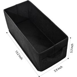 UENTIP CD Storage Box - Pack of 6 CD Case Storage - 13.2" x 5.9" x 5.3", Container holds 30 CDs in full jewel cases, 60 CDs in slim cases, and 165 discs in CD sleeves - Black (6pack-black)