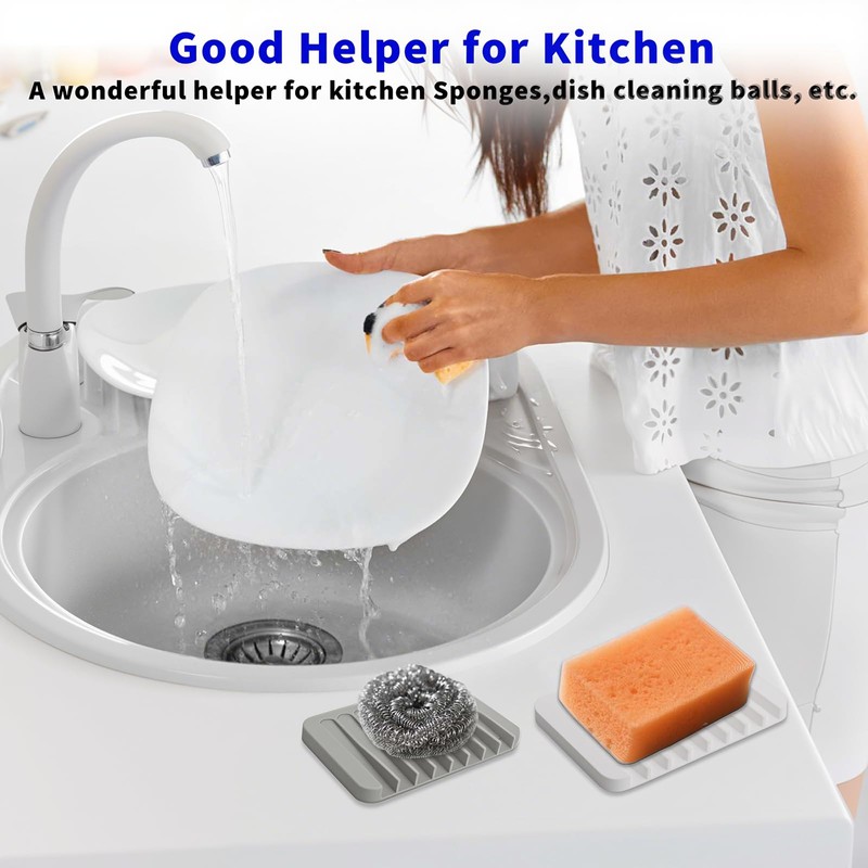 Eduftis 2Pcs Self Draining Soap Dishes, Soap Dish for Bathroom