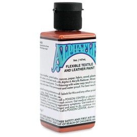 AlphaFlex Metallic Crimson Paint – Flexible Acrylic for Leather, Textiles & Custom Designs, Durable & Vibrant, 5 oz
