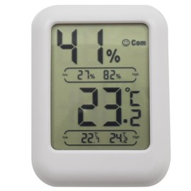 PLATA Hygrometer, Thermometer, Digital Thermometer, Compact, Table Stand, Magnet, Comfortable Display, Maximum and Lowest Value Display