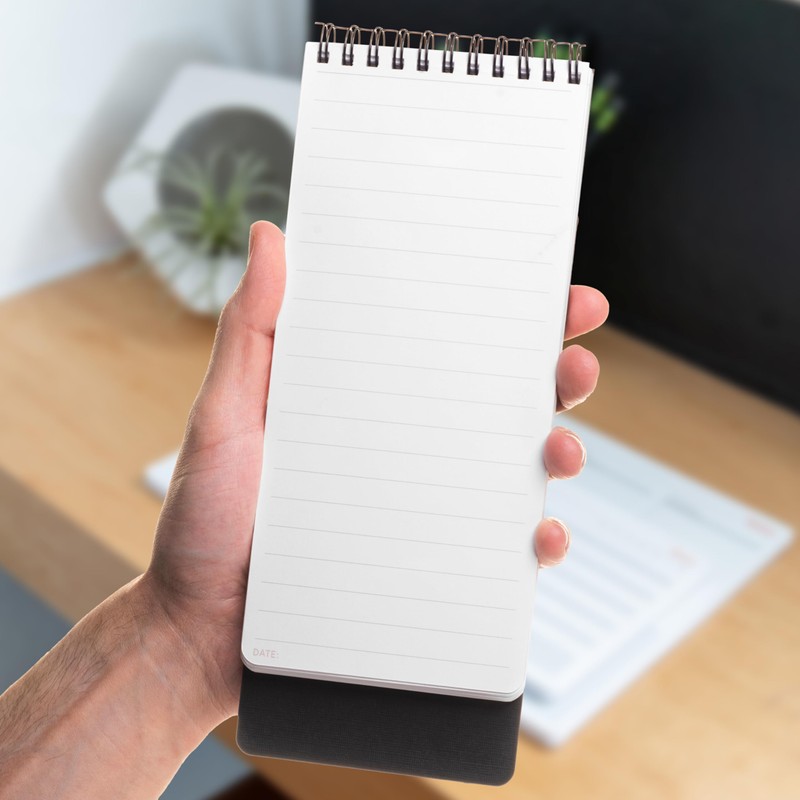 Notsu Reporter's Notebooks 2-Pack | Black Pocket Spiral Reporter Notepads