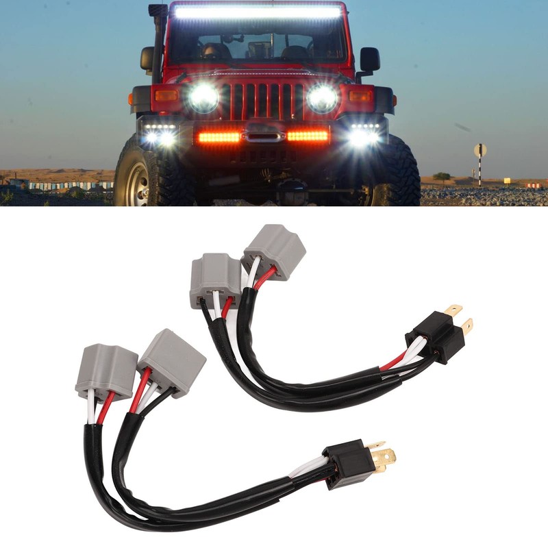 9003 H4 Headlights Wiring Harness Socket, Male to Female Headlamp