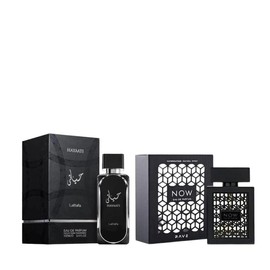 Lattafa Perfumes | Rave NOW + Hayaati Black Bundle | Unisex and Men's Fragrance | 3.4 oz Per Bottle | Musk - Vanilla Pineapple | Fruity - Cinnamon