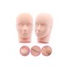 2pc Maniquí Cabeza Para Practica De Pestañas Y Microblading Nude