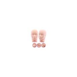 2pc Maniquí Cabeza Para Practica De Pestañas Y Microblading Nude D