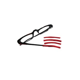 Anti-Slip Soft Eyeglass Temple Tip Sleeves Comfort for Men, Women & Kids -Red Small