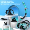 Greatever Dry Snorkel Set,Panoramic Wide View,Anti-Fog Scuba Diving Mask,Professional Snorkeling