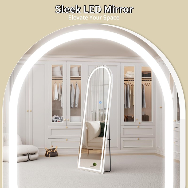 Koonmi Full Length Mirror with LED Lights 56"x20"