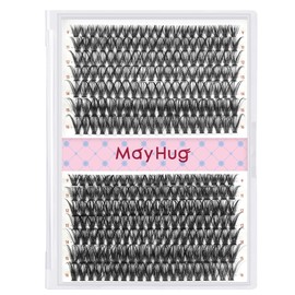 Mayhug Eyelashes, 40 + 50D Individual Eyelashes, 280 Pieces, D Curl Cluster Lashes, 9-16 mm, DIY Natural Eyelashes, Fake Lashes (40 + 50D)