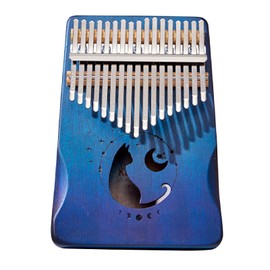 [Cicogna] Kalimba Cat 17 Keys Kalimba Cat Wooden Thumb Piano Finger Piano (Blue)