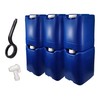 API Kirk Containers 5 Gallon Samson Stackers, Blue, 6 Pack