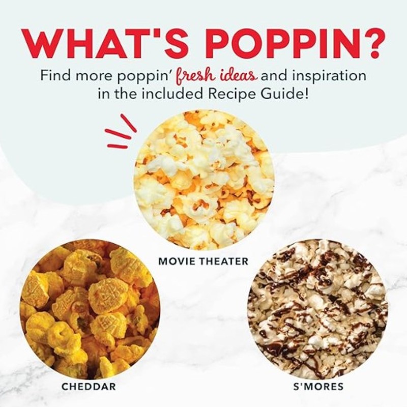 Popcorn Maker 1200W Oil Less Fast Popping One Touch Operation